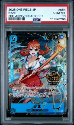 2025 ONE PIECE JAPANESE 3RD ANNIVERSARY SET #054 NAMI PSA 10 - Image 1