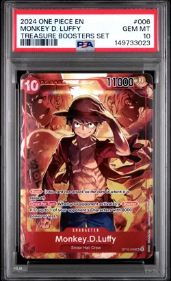2024 ONE PIECE PROMOS TREASURE BOOSTERS SET #006 MONKEY D. LUFFY PSA 10 - Image 1