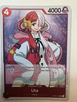 4x Pre Errata: Uta Op01-005 Romance Dawn Holo English One Piece TCG Near Mint!!! - Image 2