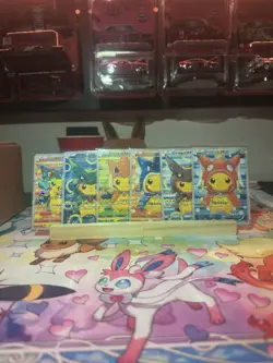 Poncho Pikachu STAR HOLO - Full Set (6) Custom Cards - Image 1