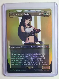 Tifa, Martial Artist (Borderless) (Foil) (FIC206) MTG Commander Final Fantasy - Image 1