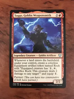 Toggo Goblin Weaponsmith MTG Magic the Gathering Card NM Near Mint Commander CMR - Image 1
