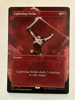 MTG Lightning Strike Borderless SLD 724 Foil R Near Mint - Image 1