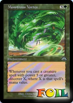 Monstrous Vortex (Retro Frame) 0427 MTG Modern Horizons 3 Uncommon NP Foil - Image 1