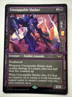 MTG Unstoppable Slasher 0312 Foil (Showcase) Duskmourn: House of Horror NM DSK - Image 1