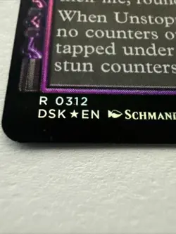 MTG Unstoppable Slasher 0312 Foil (Showcase) Duskmourn: House of Horror NM DSK - Image 2