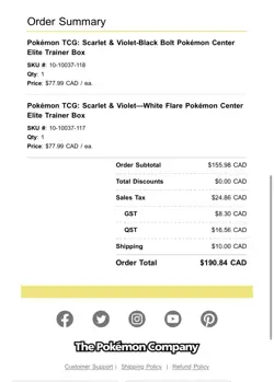 Pokemon Center Black Bolt and White Flare ETB Set of 2 - Image 2