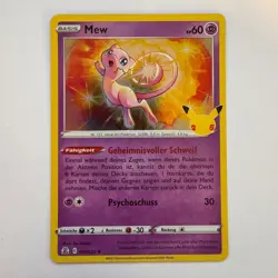 Pokemon Mew 011/025 Celebrations Deutsch Holo Rare TCG Karte NM - Image 1