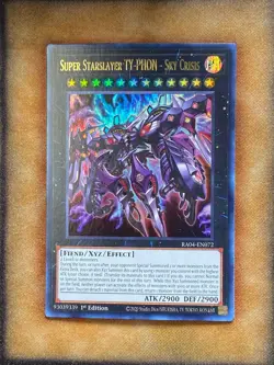 Yugioh Super Starslayer TY-PHON - Sky Crisis RA04-EN072 Ultra Rare 1st Ed NM - Image 1