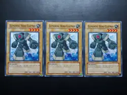 Yugioh - Elemental Hero Clayman TLM-EN003 Common 1st Edition Playset x3 - Image 1