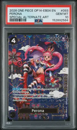 2026 ONE PIECE THE AZURE SEA'S SEVEN SPECIAL ALT ART #093 PERONA PSA 10 - Image 1