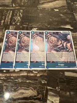 FULL PLAYSET: Buggy OP02-058 One Piece Paramount War Foil x4 - Image 1