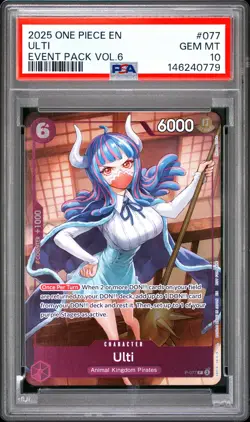 2025 ONE PIECE EVENT PACK VOL.6 #077 ULTI PSA 10 - Image 1