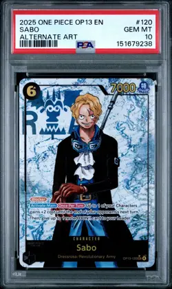 One Piece Sabo Alternate Art OP13-120 PSA 10 Gem Mint - Image 1