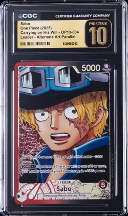 2025 ONE PIECE CARRYING ON HIS WILL ALT ART #OP13-004 SABO CGC 10 PRISTINE - Image 1