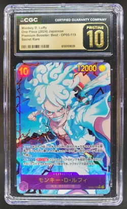 2024 ONE PIECE JP MONKEY D. LUFFY SECRET RARE OP05-119 CGC 10 PRISTINE G PT - Image 1
