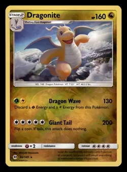 Dragonite 96/149 Reverse Holo Rare Sun & Moon Pokemon Card - Image 1