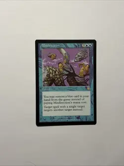 1999 MTG Misdirection 87 Mercadian Masques Regular Rare Card, Moderately Played - Image 2