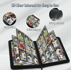 9-Pocket 900-Card PU Leather Binder Album – TCG, MTG, Sports & Game Card Storage - Image 2