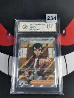 Norman (Paradox Rift 237/182) Full Art Rare Trainer Pokemon Card-P gold 10 - Image 1