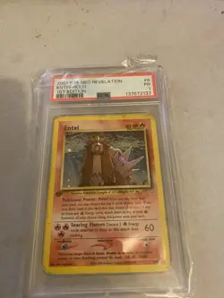Pokemon Entei 06/64 Neo Revelation Holo Rare 1st Ed PSA 2001 English pop 6 - Image 1