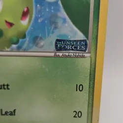 Chikorita 51/115 Unseen Forces 2005 English 50HP Reverse Holo 1st Ed - Image 2