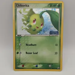 Chikorita 51/115 Unseen Forces 2005 English 50HP Reverse Holo 1st Ed - Image 3