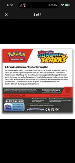 Pokemon TCG Surging Sparks Booster Display Box 36 Packs New Sealed - Image 3