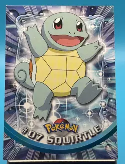 Topps Pokemon #07 Squirtle - TV Animation Edition Card, 1999, LP - Image 1
