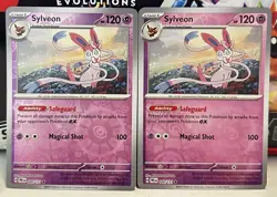 (Set Of 2) Pokemon Prismatic Evolution TCG Reverse Holo Card - Sylveon (040/131) - Image 1