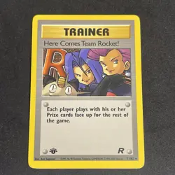 Pokemon Here Comes Team Rocket! 71/82 - Team Rocket 1st Edition Non-Holo NM - Image 1
