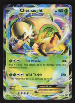 2014 XY PROMOS CHESNAUGHT EX XY18 MINT PROMO POKEMON - Image 1