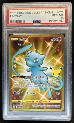 2021 Pokemon SWSH Celebrations Mew #025/025 PSA 10 GEM MINT - Image 1