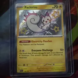 Pokemon Pachirisu Baby Shiny Holo Card 138/091 Paldean Fates - Image 1