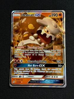 🔥 Heatran GX 25/236 Sun & Moon Unified Minds - LP Ultra Rare Holo Pokemon TCG - Image 1