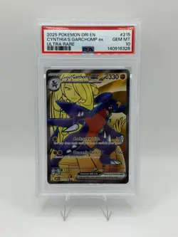 Pokemon TCG Cynthia's Garchomp EX 215/182 PSA 10 - Image 1