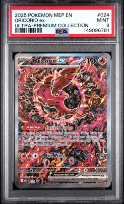 2025 POKEMON MEP ULTRA-PREMIUM COLLECTION #024 ORICORIO EX PSA 9 - Image 1