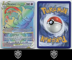 Pokemon - Mewtwo VSTAR 079/078 Pokemon GO - Rainbow Rare - NM - Image 3