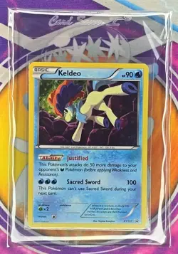 🔥2017 Pokemon TCG XY Keldeo XY191 Black Star Promo Cosmos Holo LP/NM Sleeved 📈 - Image 3