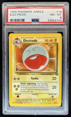 1999 Pokemon Jungle Electrode #18/64 PSA 8 - Image 1