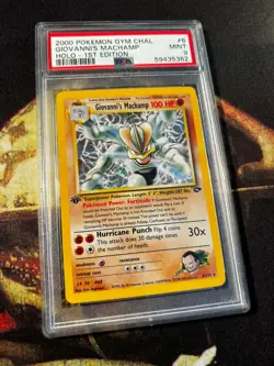 2000 Gym Challenge Giovanni's Machamp 1st edition holo psa 9 Pokemon TCG - Image 1