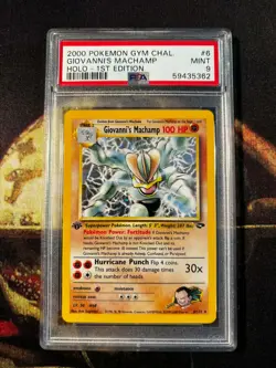 2000 Gym Challenge Giovanni's Machamp 1st edition holo psa 9 Pokemon TCG - Image 2