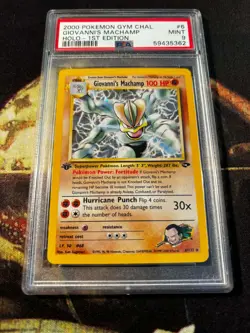 2000 Gym Challenge Giovanni's Machamp 1st edition holo psa 9 Pokemon TCG - Image 3