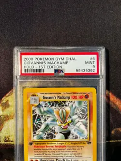 2000 Gym Challenge Giovanni's Machamp 1st edition holo psa 9 Pokemon TCG - Image 4