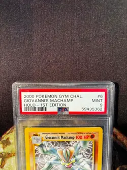 2000 Gym Challenge Giovanni's Machamp 1st edition holo psa 9 Pokemon TCG - Image 5