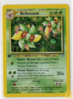 Bellossom 3/111 Holo Rare Neo Genesis Pokemon 1st Edition Holo LP/MP - Image 1