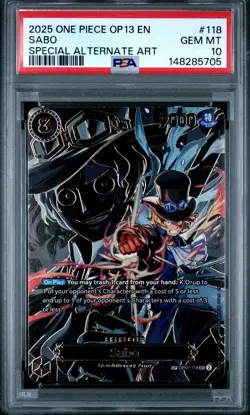 Sabo 118 Special Alternate Art One Piece PSA 10 - Image 1
