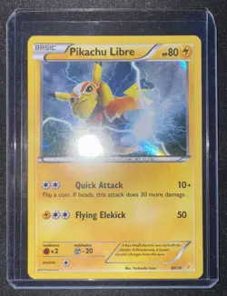 Pokemon TCG Pikachu Libre 30/30 XY Trainer Kit: Pikachu Libre & Suicune Holo - Image 1