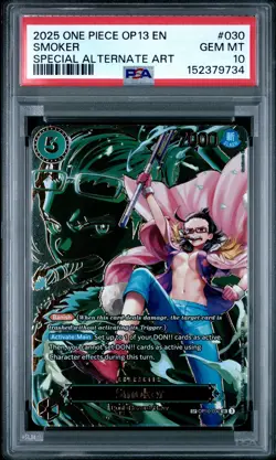 2025 ONE PIECE OP13-CARRYING ON HIS WILL SPECIAL ALTERNATE ART SMOKER PSA 10 - Image 1