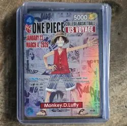 Bandai One Piece CCG Monkey.D.Luffy US Voyage Promo Holo Card P-055 2026 - Image 1
